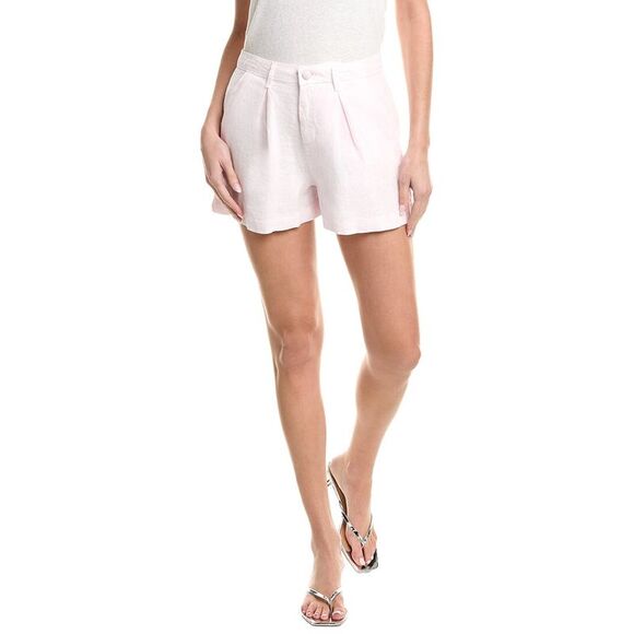 L’Agence Womens  Zahari High-Rise Pleated Linen Short - Picture 2 of 4